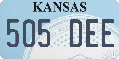 KS license plate 505DEE