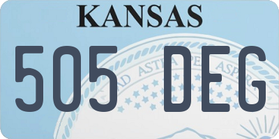KS license plate 505DEG