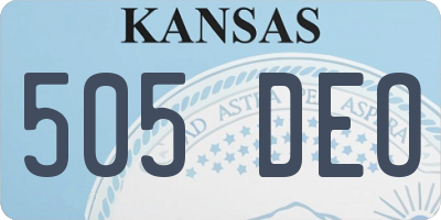 KS license plate 505DEO
