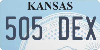 KS license plate 505DEX