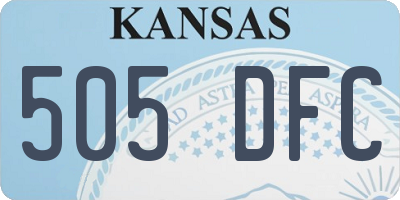 KS license plate 505DFC