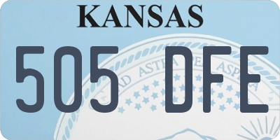 KS license plate 505DFE