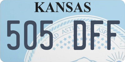 KS license plate 505DFF