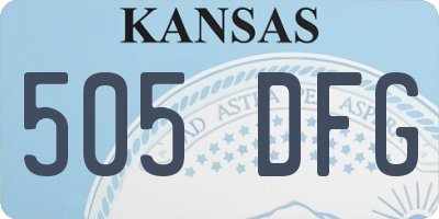 KS license plate 505DFG