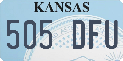 KS license plate 505DFU