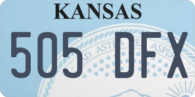KS license plate 505DFX