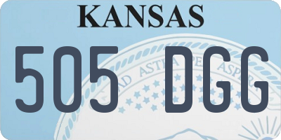 KS license plate 505DGG