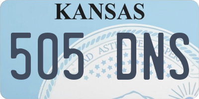 KS license plate 505DNS