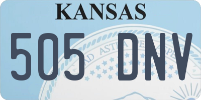 KS license plate 505DNV