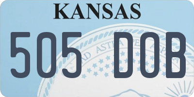 KS license plate 505DOB
