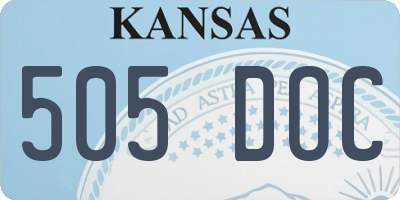 KS license plate 505DOC