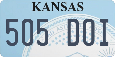 KS license plate 505DOI