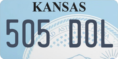 KS license plate 505DOL