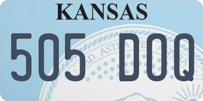 KS license plate 505DOQ