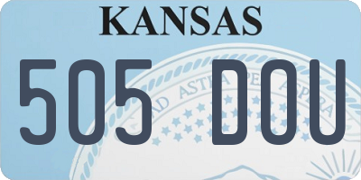 KS license plate 505DOU