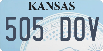 KS license plate 505DOV