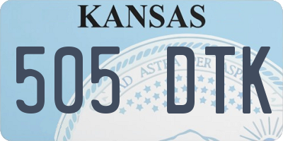 KS license plate 505DTK