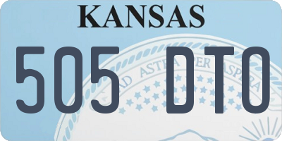 KS license plate 505DTO