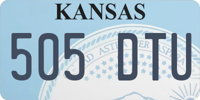 KS license plate 505DTU