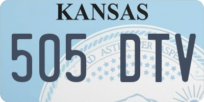 KS license plate 505DTV