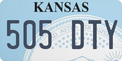 KS license plate 505DTY