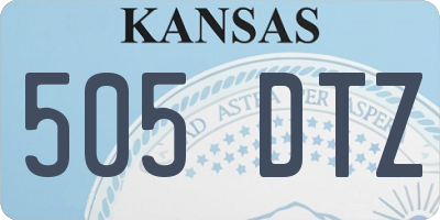 KS license plate 505DTZ