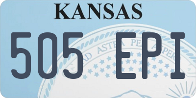 KS license plate 505EPI