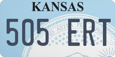 KS license plate 505ERT