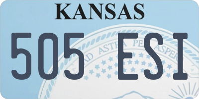 KS license plate 505ESI