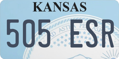 KS license plate 505ESR