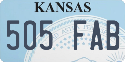 KS license plate 505FAB