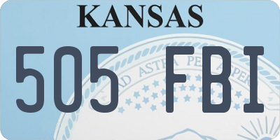 KS license plate 505FBI
