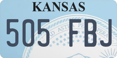 KS license plate 505FBJ