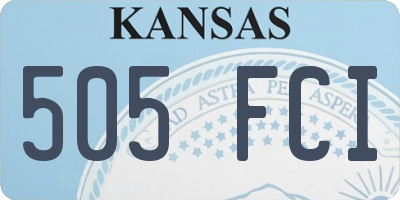KS license plate 505FCI