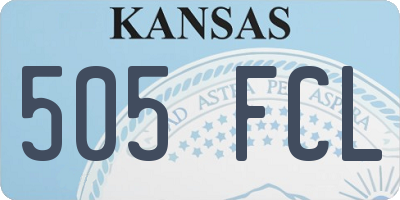 KS license plate 505FCL