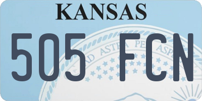 KS license plate 505FCN