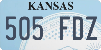 KS license plate 505FDZ