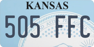 KS license plate 505FFC