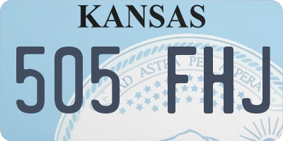 KS license plate 505FHJ