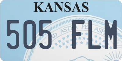 KS license plate 505FLM