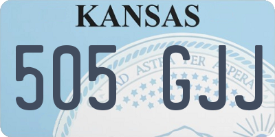 KS license plate 505GJJ