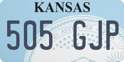 KS license plate 505GJP