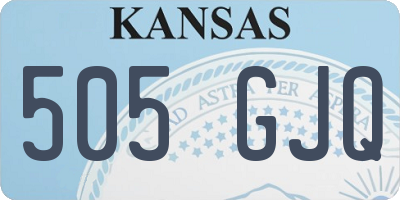 KS license plate 505GJQ
