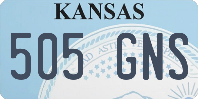 KS license plate 505GNS