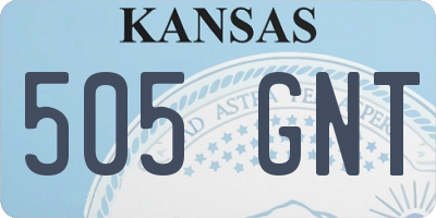 KS license plate 505GNT