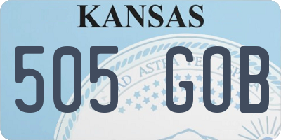 KS license plate 505GOB