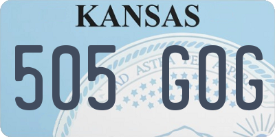 KS license plate 505GOG