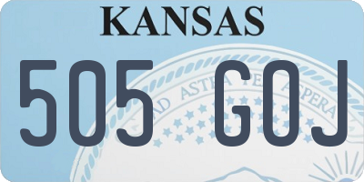 KS license plate 505GOJ