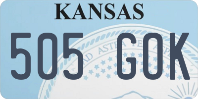 KS license plate 505GOK