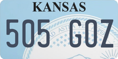 KS license plate 505GOZ